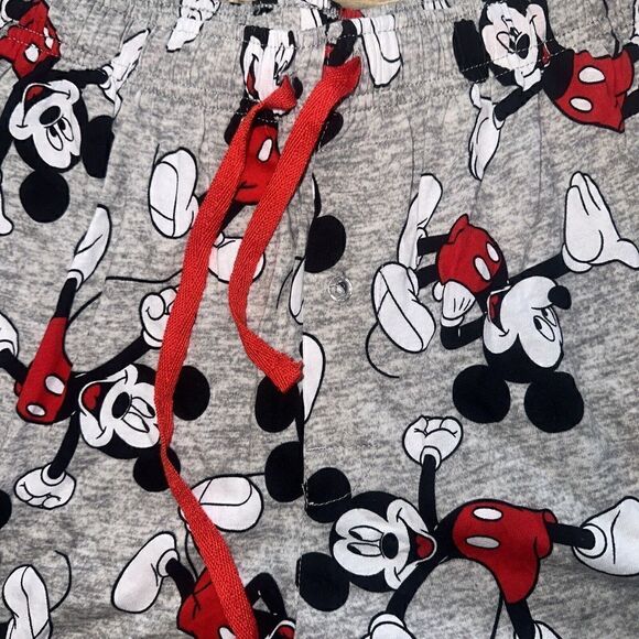 Mens Disney Mickey Mouse Winter Sleep Pants Gray Small. NWT. G - Picture 4 of 6
